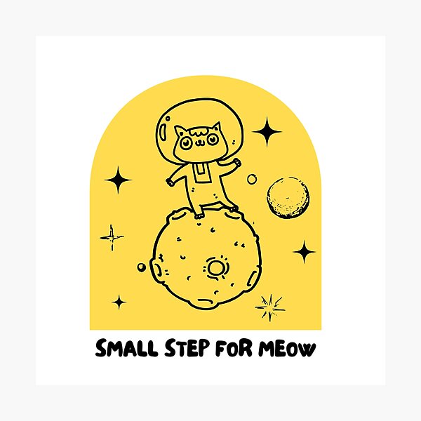 Item preview, Cute Astronaut Cat On Moon Space designed and sold by ChathuStrokes.