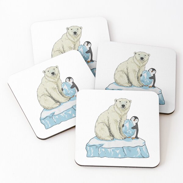 Item preview, Polar Bear and Penguin on Melting Ice designed and sold by TeeARTHY.
