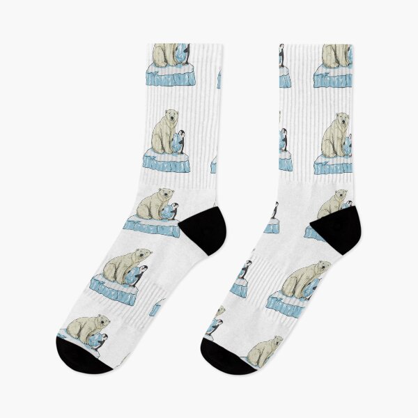 Item preview, Polar Bear and Penguin on Melting Ice designed and sold by TeeARTHY.