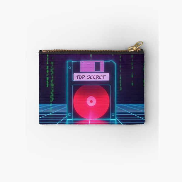 Item preview, Neon Top Secret Floppy Disk - Matrix Code Cyberpunk Art designed and sold by powersunlight.