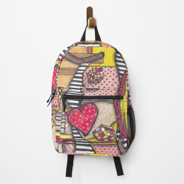 Item preview, Strawberry Love Game - Abstract Zentangle Heart & Rubik Puzzle Art designed and sold by ColorWander.