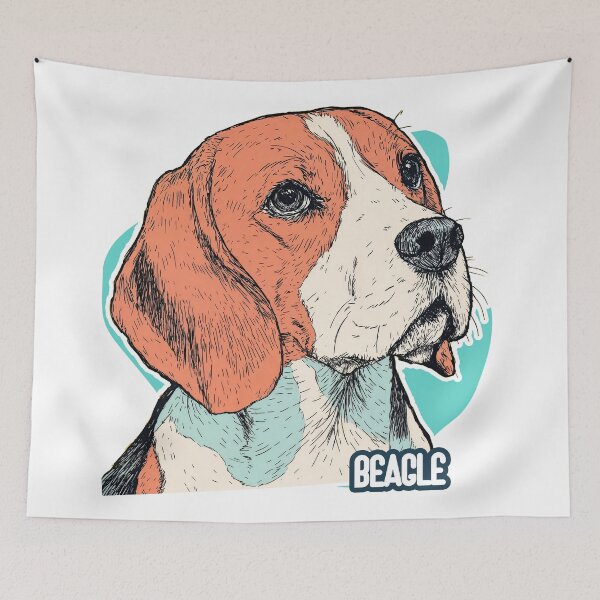 Item preview, Beagle Bold Linework Dog Art designed and sold by ForeverPrintsOK.