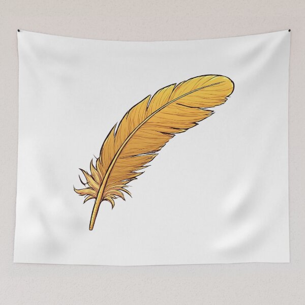 Item preview, Golden Feather Illustration – Elegant Minimal Line Art designed and sold by Karolina’s Cozy Creations.