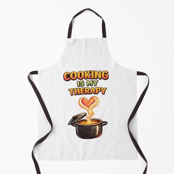 Item preview, Cooking Is My Therapy | Funny Kitchen Apron designed and sold by RALYSHOP.