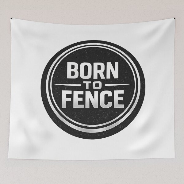 Item preview, BORN TO FENCE designed and sold by ChillCharmStudio.