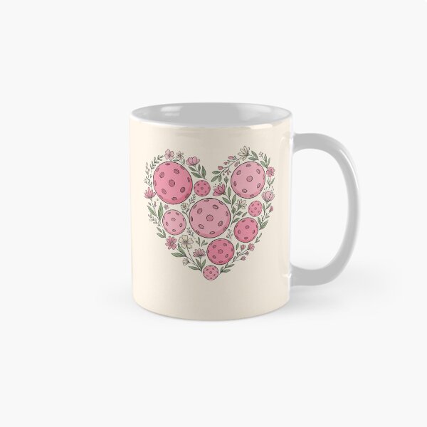 Item preview, Pickleball in Bloom - Aesthetic Floral Heart Design designed and sold by Collagedream.