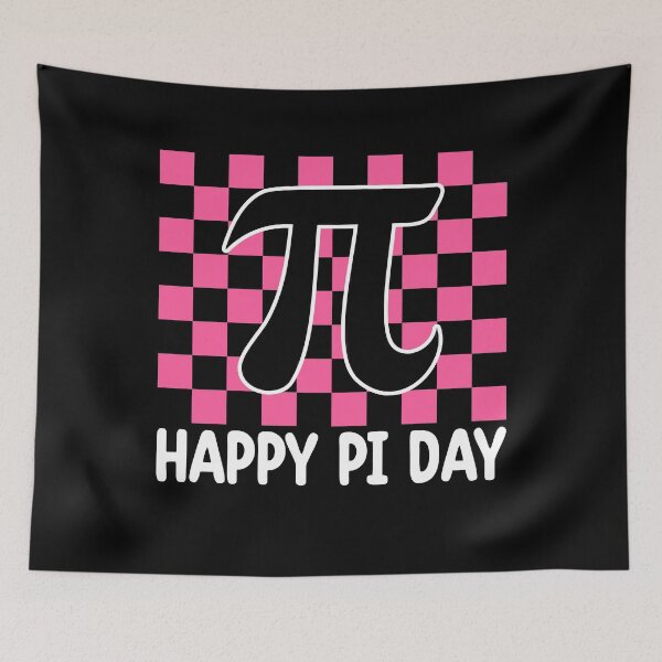 Item preview, Happy Pi Day Pink Checkerboard Pi designed and sold by KroghDs.