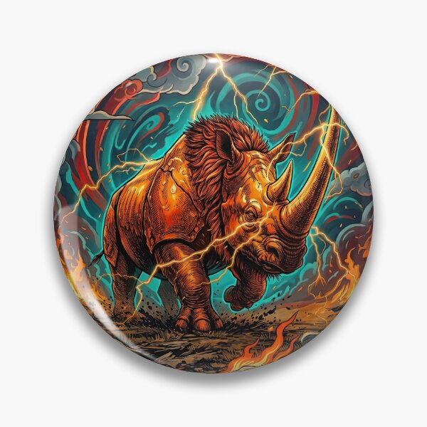 Item preview, Gold Armored Rhino | Black Myth: Wukong Heavy War Beast Art designed and sold by Wild Pleg Promo.