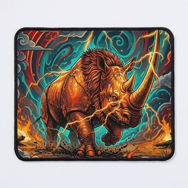 Item preview, Gold Armored Rhino | Black Myth: Wukong Heavy War Beast Art designed and sold by Wild Pleg Promo.