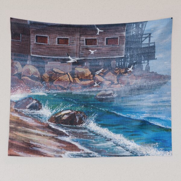 Item preview, Old Factory at Seaside designed and sold by Matt Starr Fine Art .