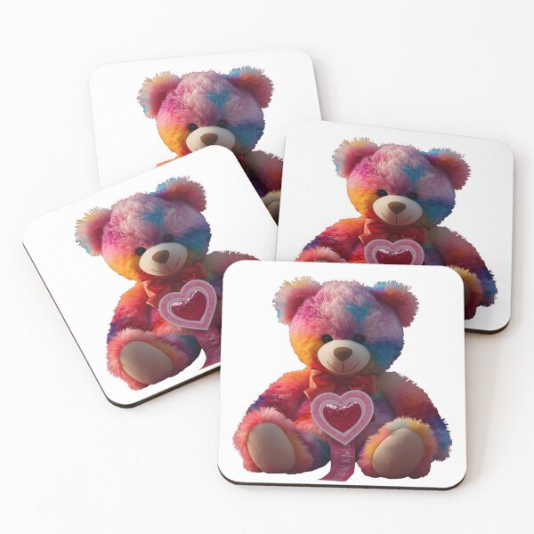 Item preview, Colorful Valentine Teddy Bear Sticker designed and sold by Teewave-Ashish.