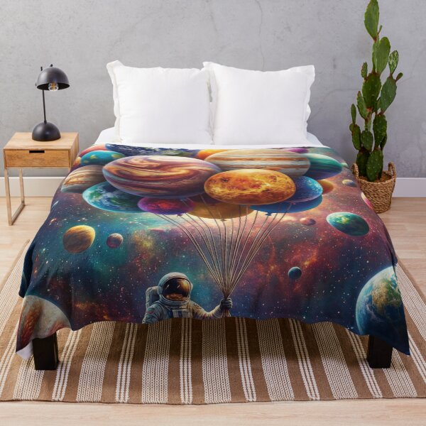 Item preview, Astronaut Holding Planet Balloons In Surreal Space designed and sold by DGtaLrtcom.