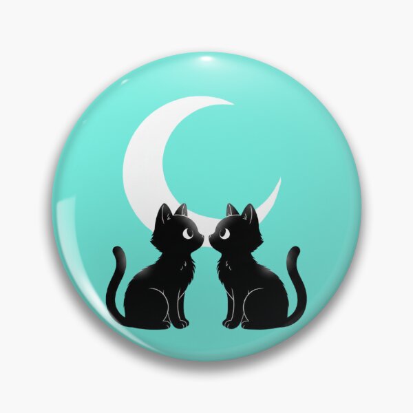 Item preview, Two Black Cats Under the Moon designed and sold by CosmicCutouts.