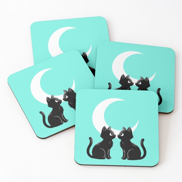 Item preview, Two Black Cats Under the Moon designed and sold by CosmicCutouts.
