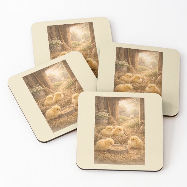 Item preview, Chicks in a Barn at Morning Light designed and sold by Novel Works Studio.