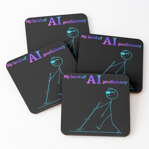 Item preview, My Level of AI Proficiency – Funny AI Tech Office Humor designed and sold by chillbyME.
