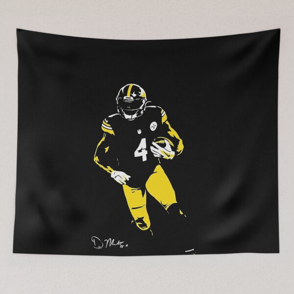 Item preview, DK Metcalf - Black and Yellow Minimalist Player #4 Illustration designed and sold by TheArtOfCar.