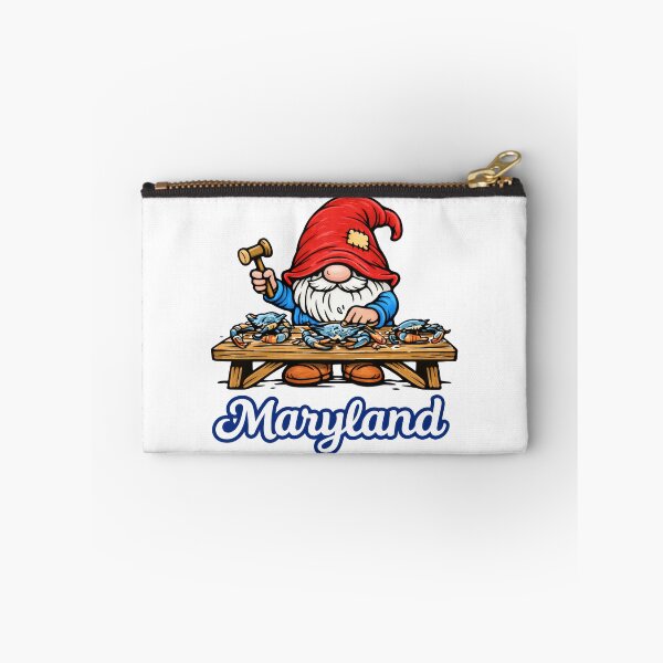 Item preview, Maryland Gnome Cracking Blue Crabs – Coastal Cartoon Illustration designed and sold by Moriarty's Digital Visions.