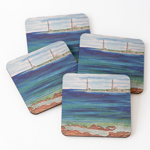 Item preview, Thatcher island lighthouses on a peaceful day  designed and sold by Matt Starr Fine Art .