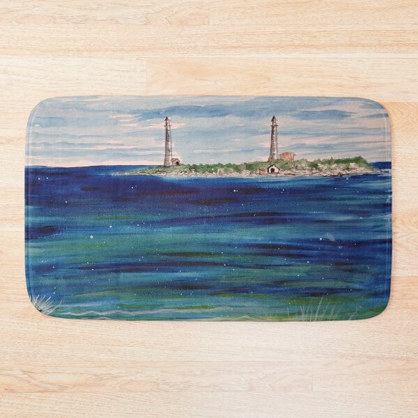 Item preview, Thatcher island lighthouses on a peaceful day  designed and sold by Matt Starr Fine Art .
