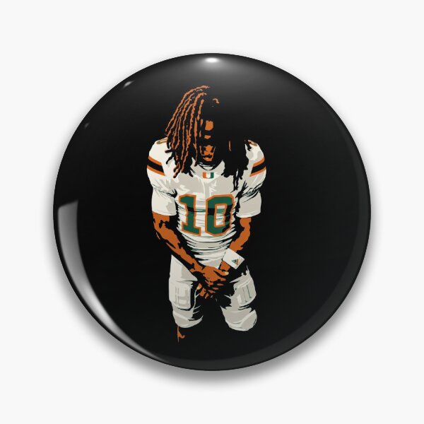 Item preview, Malachi Toney - Miami Hurricanes #10 Football Art – Minimalist Player Illustration designed and sold by TheArtOfCar.