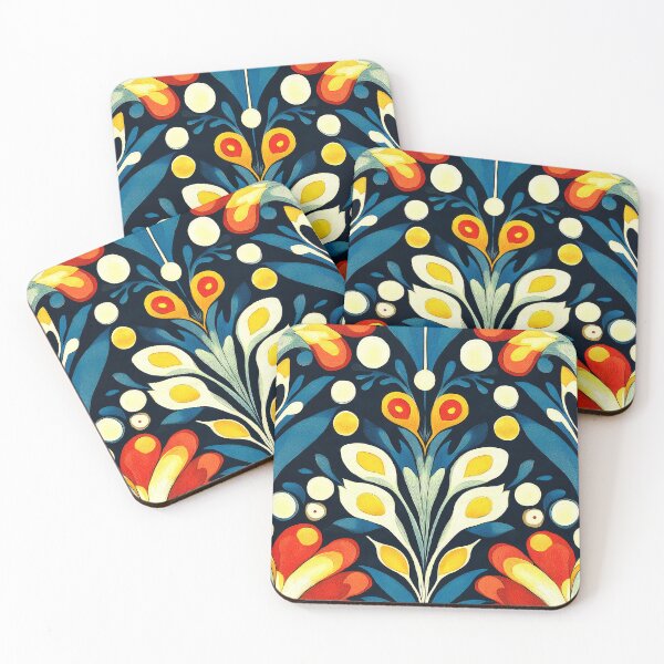 Item preview, Boho-Inspired Blue, Yellow And Red Abstract Design designed and sold by DEC02.