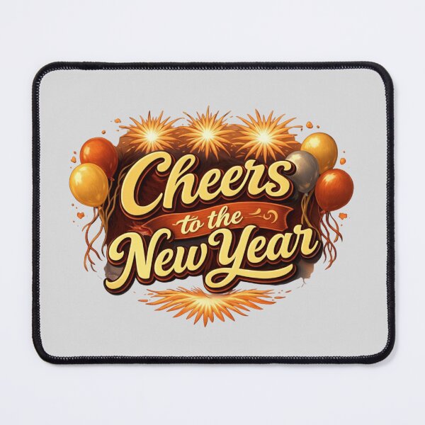 Item preview, Cheers to the New Year – Vintage Retro New Year Typography Design designed and sold by phiawdesign9.