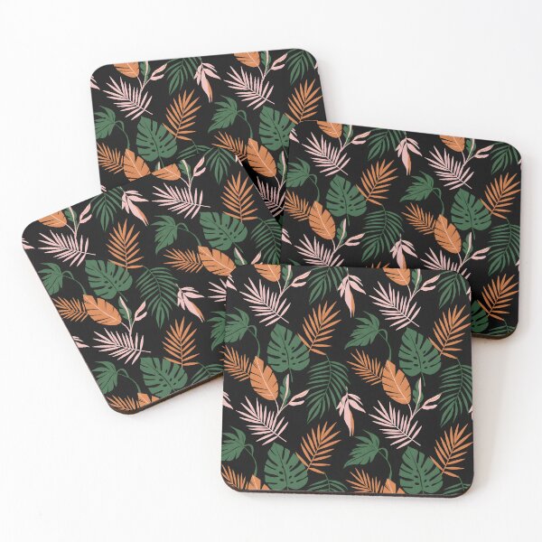 Item preview, Midnight Tropics - Modern Exotic Leaf Seamless Pattern - Dark Botanical Urban Jungle designed and sold by ArtCrafter13.