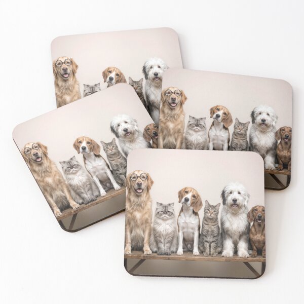 Item preview, Row of Pets On a Bench designed and sold by Maria Dryfhout.