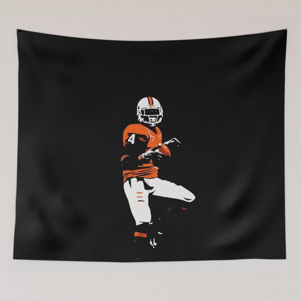 Item preview, Devin Hester Miami Hurricanes #4 Football Art designed and sold by TheArtOfCar.