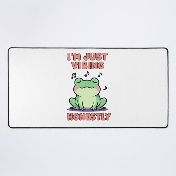 Item preview, I’m Just Vibing Honestly - Cute Frog designed and sold by artaipix.