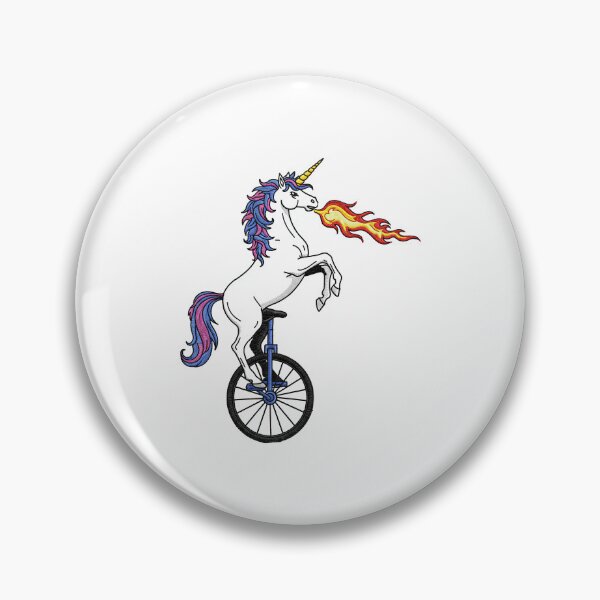 Item preview, Fire Breathing Unicorn Riding a Unicycle designed and sold by TeeARTHY.