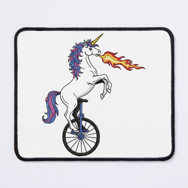 Item preview, Fire Breathing Unicorn Riding a Unicycle designed and sold by TeeARTHY.
