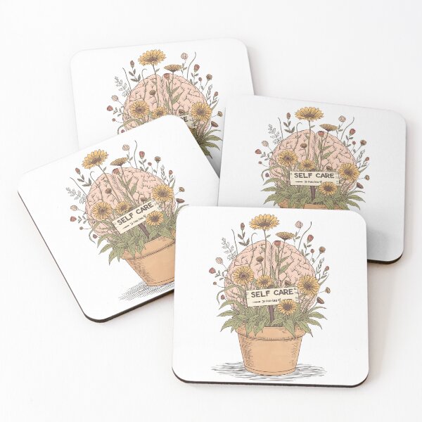 Item preview, Brain in a flowerpot with wildflowers, self-care, mental health designed and sold by Karitza Daniela.