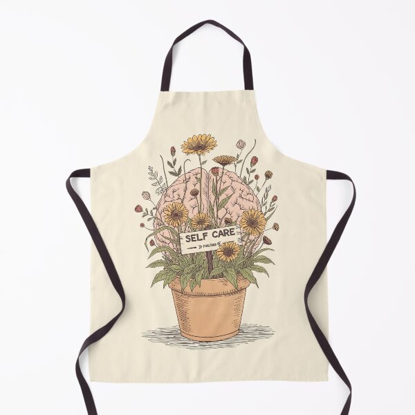 Item preview, Brain in a flowerpot with wildflowers, self-care, mental health designed and sold by Karitza Daniela.