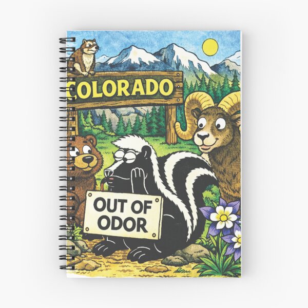 Item preview, Colorado “Out of Odor” Skunk Cartoon – Funny Mountain Wildlife Souvenir designed and sold by purrtees.