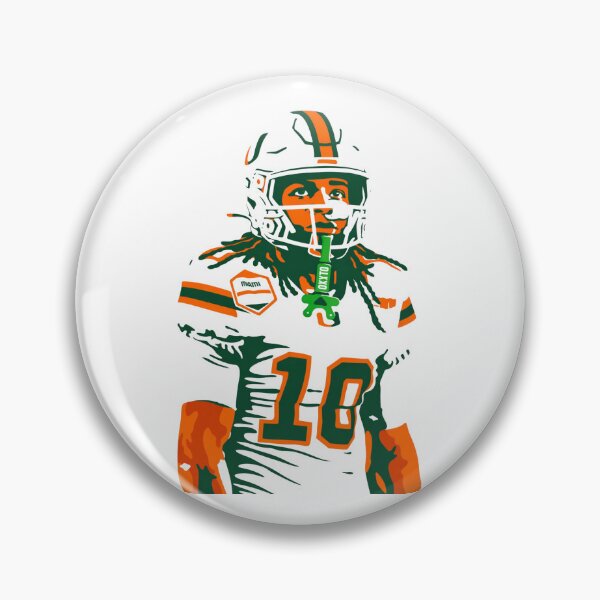 Item preview, Malachi Toney Miami Hurricanes #10 Minimalist Football Art designed and sold by TheArtOfCar.