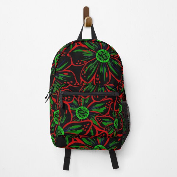 Item preview, Expressive Bold Painterly Florals Tropical Neon Electric Red Green designed and sold by thecolorbirdie.