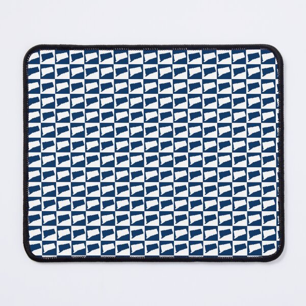 Item preview, Connecticut Outline Checkerboard Pattern Blue White designed and sold by ValeriesGallery.