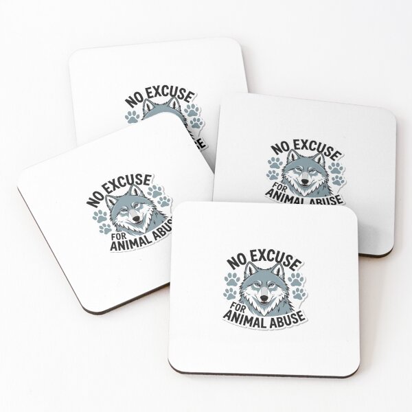 Item preview, no excuse for animal abuse sticker designed and sold by Desingestore.