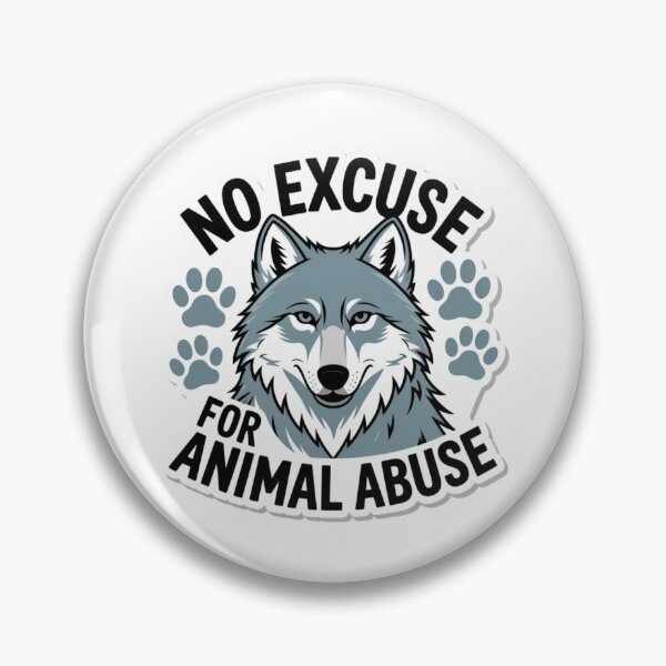 Item preview, no excuse for animal abuse sticker designed and sold by Desingestore.