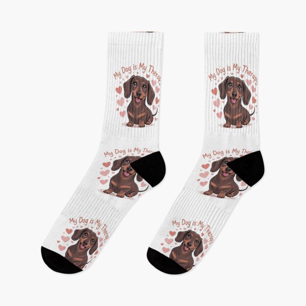 Item preview, My Dog Is My Therapy Cute Dachshund Lover Mental Health Dog Design designed and sold by Nzgiftsandmore.