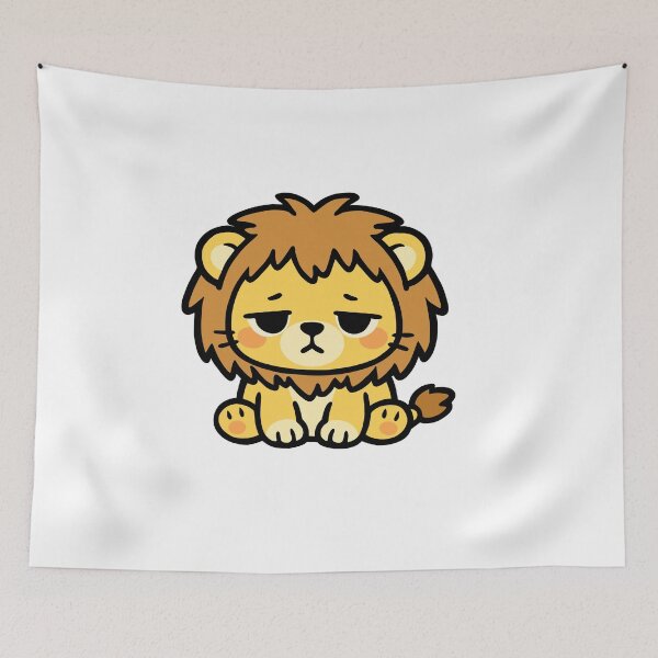 Item preview, Tired Lion Big Mood designed and sold by CozyCritterShop.