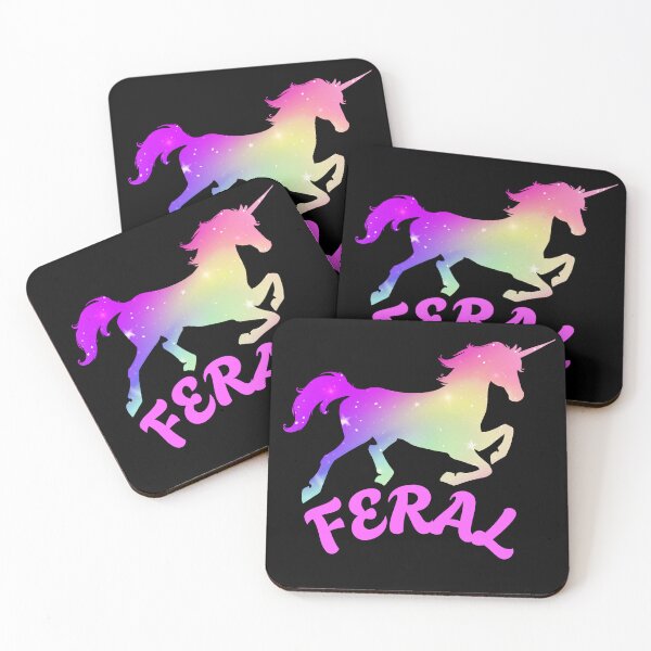 Item preview, Feral Rainbow Unicorn Cute Chaotic Fantasy Aesthetic designed and sold by WickedLibrary.
