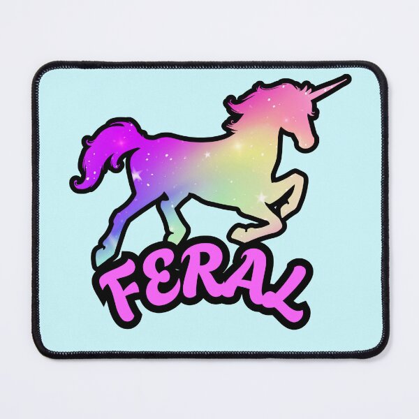Item preview, Feral Rainbow Unicorn Cute Chaotic Fantasy Aesthetic designed and sold by WickedLibrary.