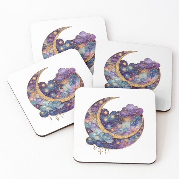 Item preview, Stained Glass Moon And Stars designed and sold by Mirandalab.
