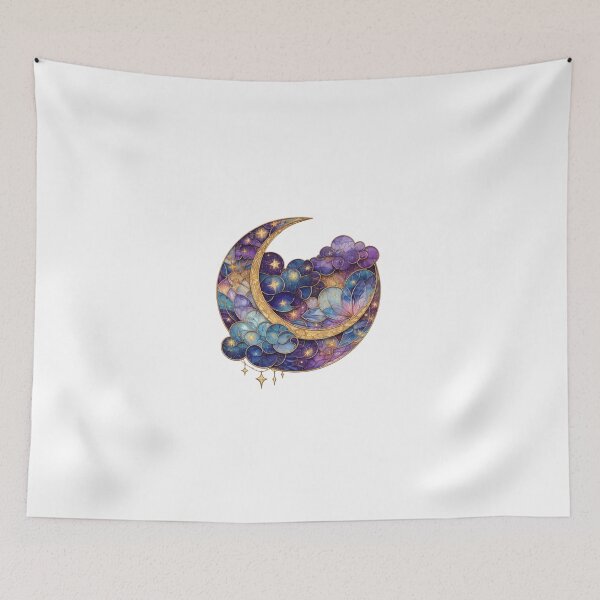Item preview, Stained Glass Moon And Stars designed and sold by Mirandalab.