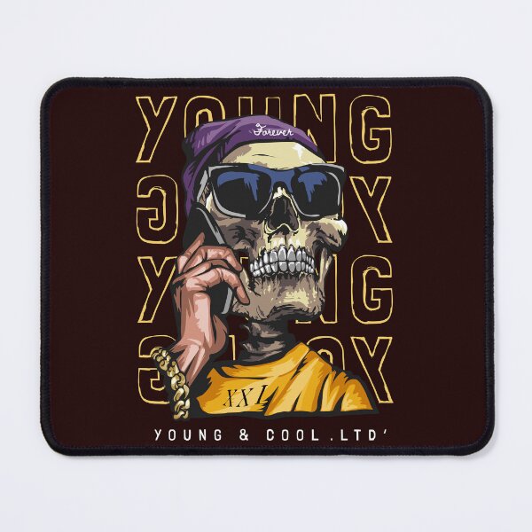 Item preview, Forever Young Skull - Street Style Skeleton with Sunglasses and Chain designed and sold by zbigniewcz.