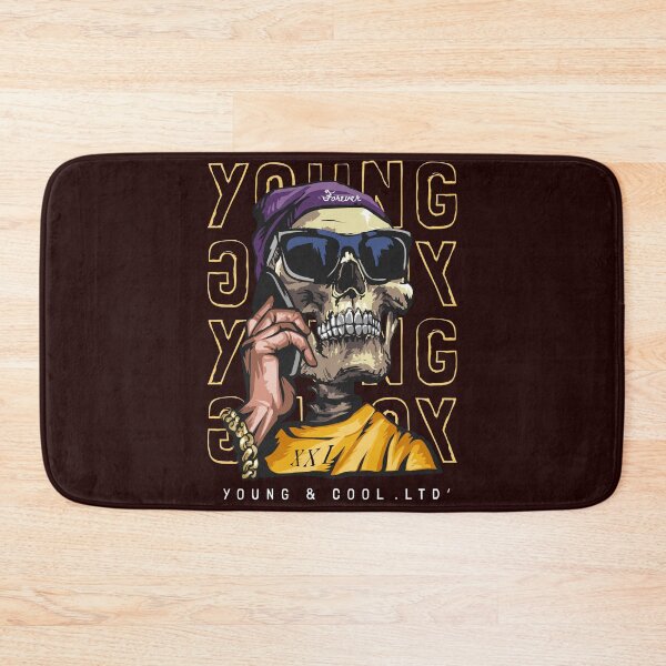 Item preview, Forever Young Skull - Street Style Skeleton with Sunglasses and Chain designed and sold by zbigniewcz.