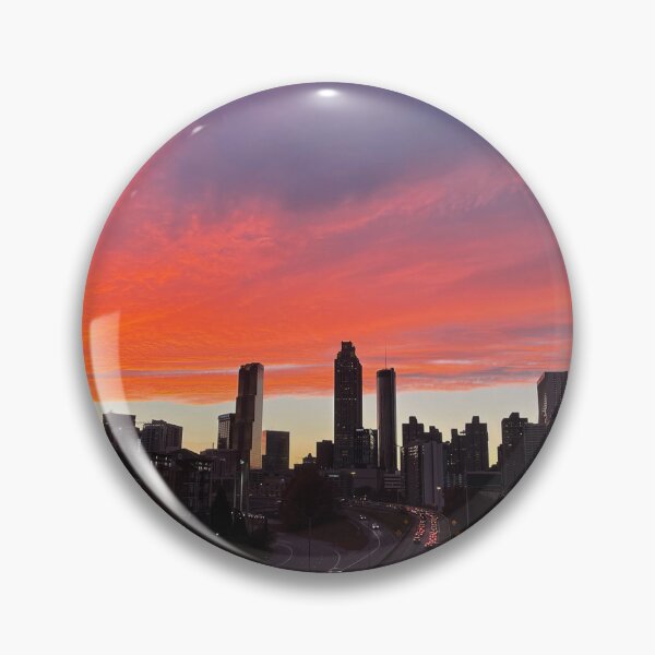 Item preview, ATL skyline silhouette, purple, pink, orange designed and sold by Danyale Taylor Art.